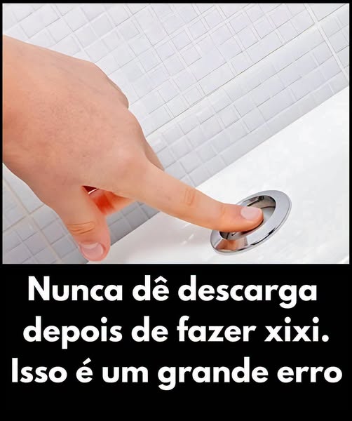 Por que não dar descarga depois de fazer xixi no banheiro?
